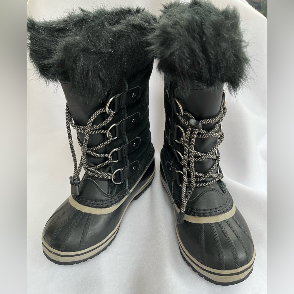Kids Black Sorel Snow Boots